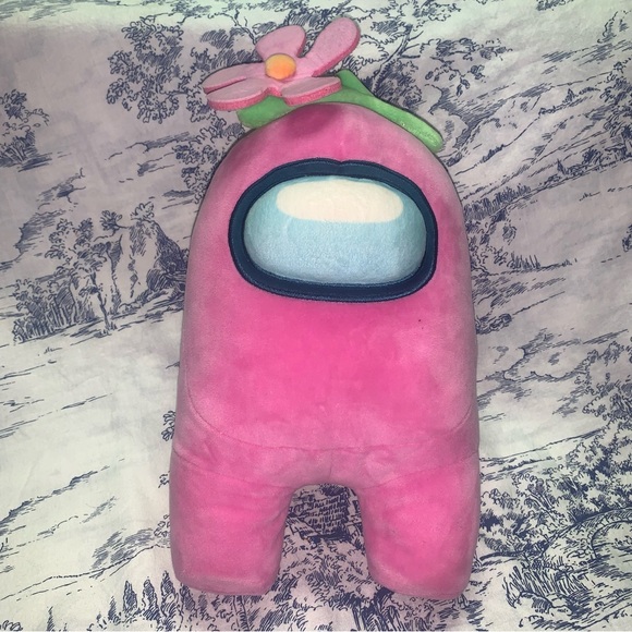 Toikido Among Us Black Plague Doctor Crow, Purple Crown, Pink Flower Plush Lot - Picture 3 of 10